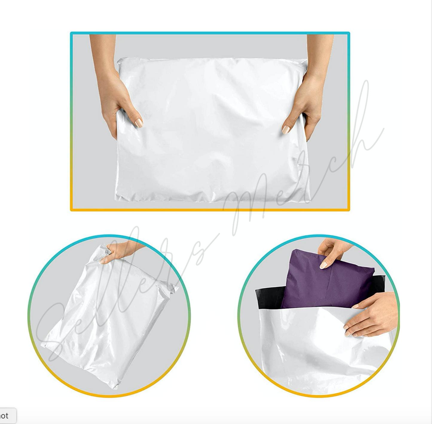 White Poly Mailers - 50 Pack